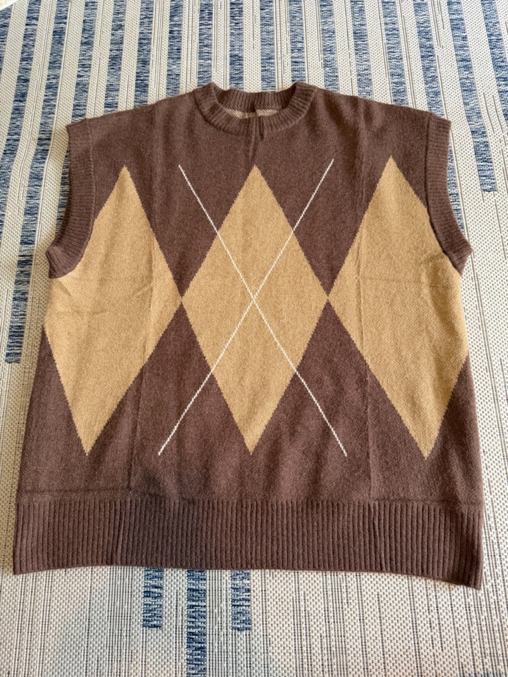 Argyle Knit Sweater Vest